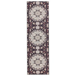 Dywan 60 x 200 cm czarno-beżowy ARITAS