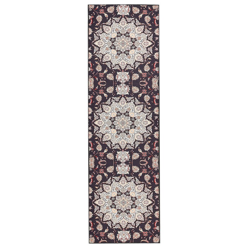 Dywan 60 x 200 cm czarno-beżowy ARITAS