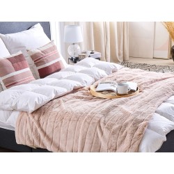 Koc SMAHRA 180 x 220 cm Pastelowy róż