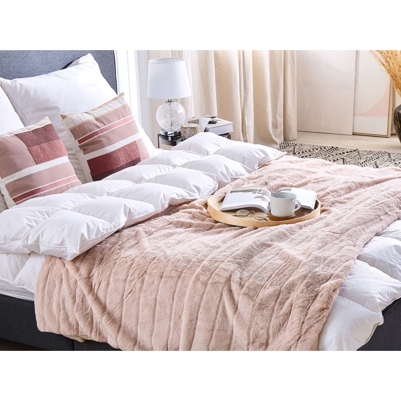 Koc SMAHRA 180 x 220 cm Pastelowy róż