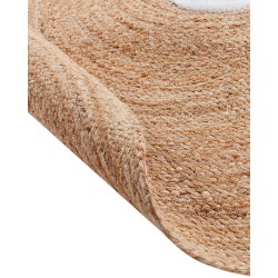Dywan dziecięcy okrągły z juty miś ⌀ 120 cm beżowy KOSALAR