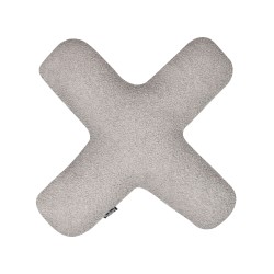 Zestaw 2 poduszek dekoracyjnych HESPERIS Boucle Jasnoszary Jednolity