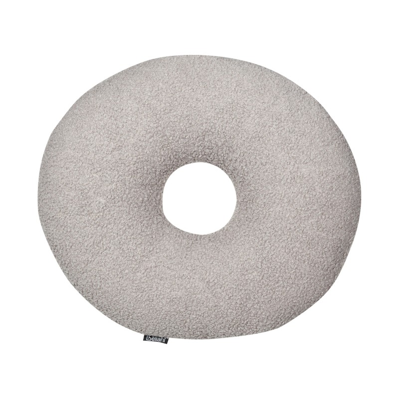 Zestaw 2 poduszek dekoracyjnych HESPERIS Boucle Jasnoszary Jednolity