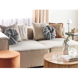 Zestaw 2 poduszek dekoracyjnych AKOLA Boucle 31 x 31 cm Szary Jednolity