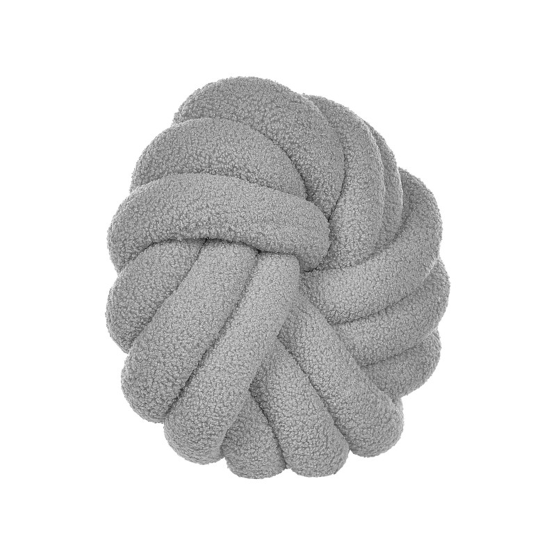 Zestaw 2 poduszek dekoracyjnych AKOLA Boucle 31 x 31 cm Szary Jednolity