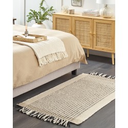Dywan wełniany 80 x 150 cm beżowo-czarny DIVARLI