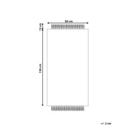 Dywan wełniany 80 x 150 cm beżowo-czarny DIVARLI