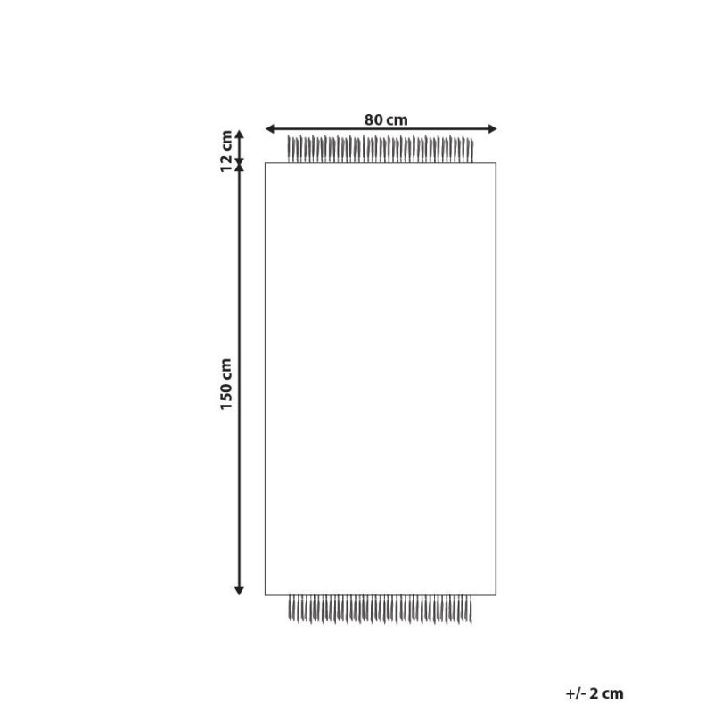 Dywan wełniany 80 x 150 cm beżowo-czarny DIVARLI