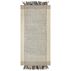 Dywan wełniany 80 x 150 cm beżowo-czarny DIVARLI