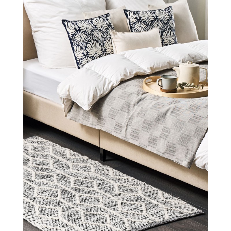 Dywan 80 x 150 cm szaro-beżowy EDREMIT