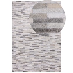 Dywan skórzany szary 140 x 200 cm AHILLI