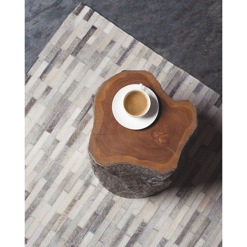 Dywan skórzany szary 140 x 200 cm AHILLI