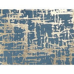 Zestaw 2 poduszek dekoracyjnych GARDENIA Welur 45 x 45 cm Niebieski Wzór abstrakcyjny