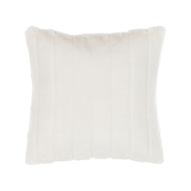 Zestaw 2 poduszek dekoracyjnych PUMILA Sztuczne futro 45 x 45 cm Biały Jednolity