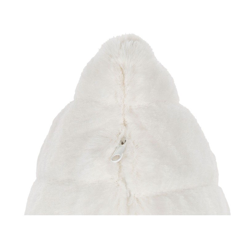 Zestaw 2 poduszek dekoracyjnych PUMILA Sztuczne futro 45 x 45 cm Biały Jednolity