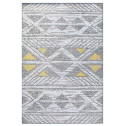 Dywan 160 x 230 cm szaro-żółty KARGI