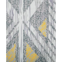 Dywan 160 x 230 cm szaro-żółty KARGI