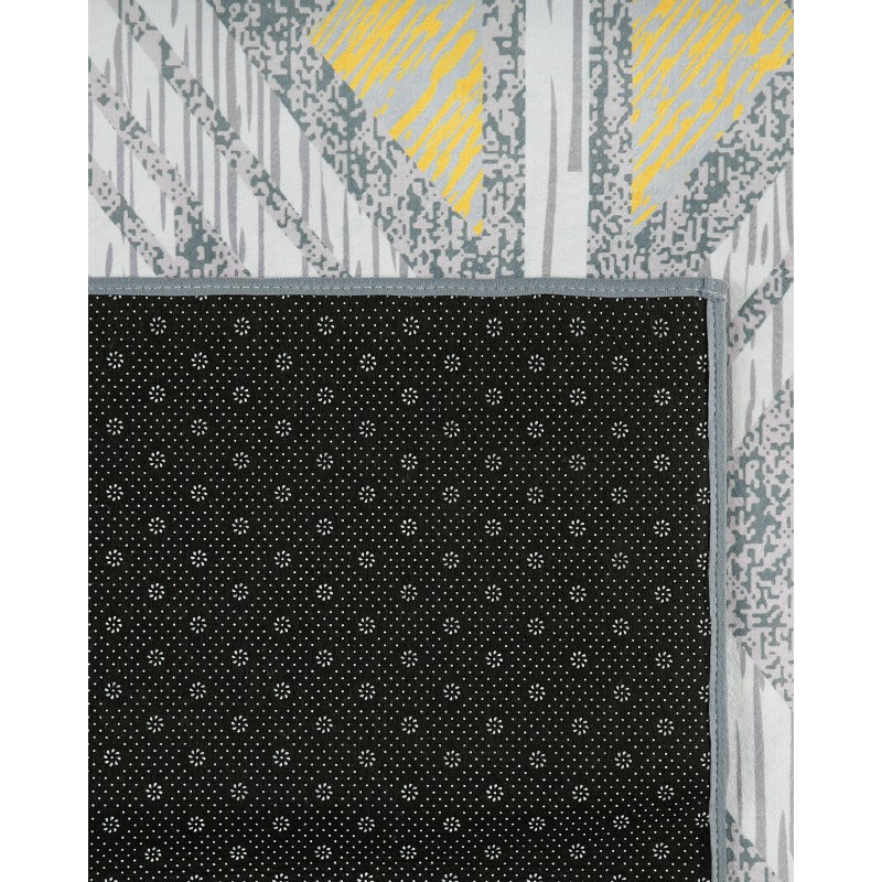 Dywan 160 x 230 cm szaro-żółty KARGI