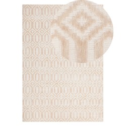 Dywan wiskozowy 140 x 200 cm beżowy ADATEPE