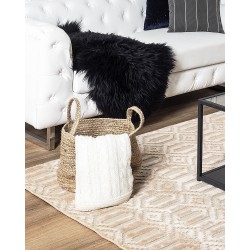 Dywan wiskozowy 140 x 200 cm beżowy ADATEPE