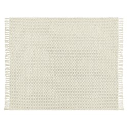 Narzuta na łóżko BERE Bawełna 220 x 240 cm Złamana biel