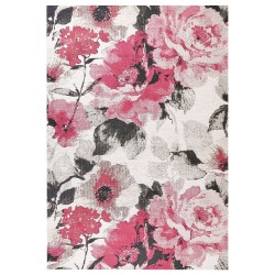 Dywan bawełniany w kwiaty 140 x 200 cm różowy EJAZ