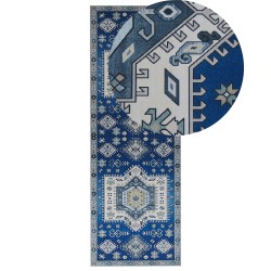 Dywan 70 x 200 cm niebiesko-beżowy PARVAKADLI