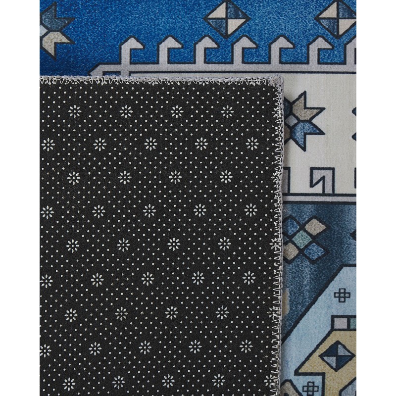 Dywan 70 x 200 cm niebiesko-beżowy PARVAKADLI