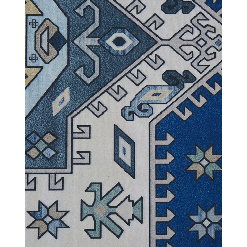 Dywan 70 x 200 cm niebiesko-beżowy PARVAKADLI