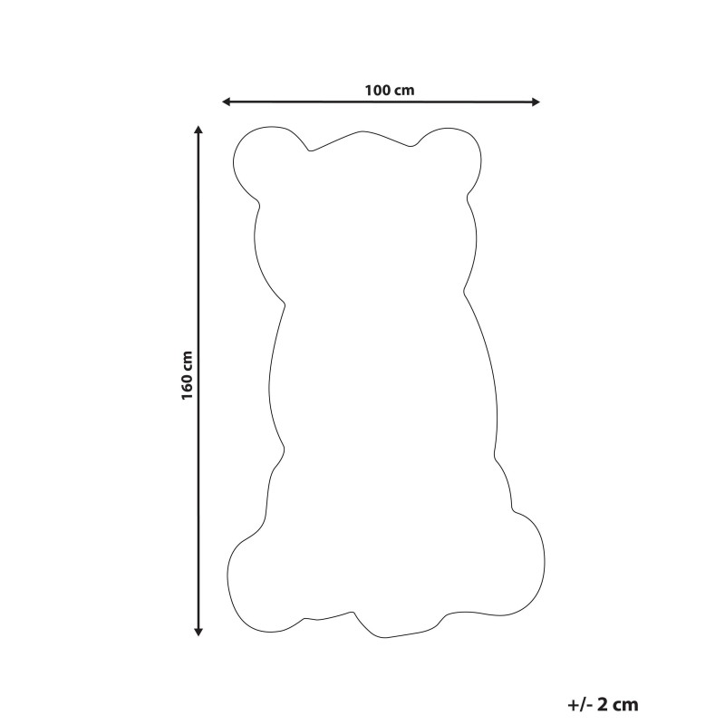 Dywan dziecięcy wełniany panda 100 x 160 cm czarno-biały JINGJING
