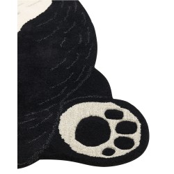 Dywan dziecięcy wełniany panda 100 x 160 cm czarno-biały JINGJING