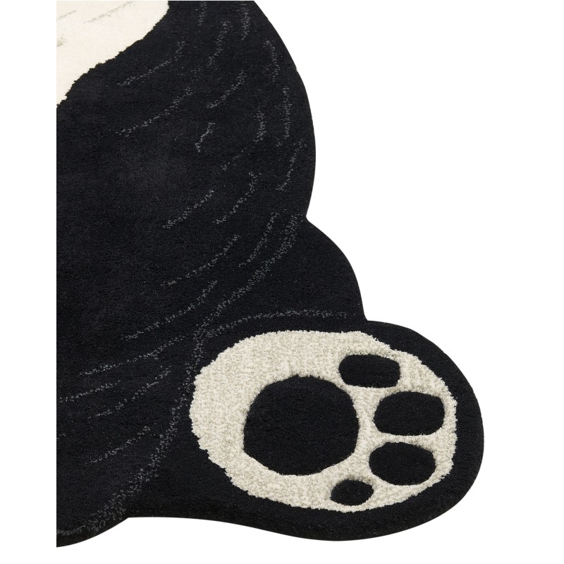 Dywan dziecięcy wełniany panda 100 x 160 cm czarno-biały JINGJING
