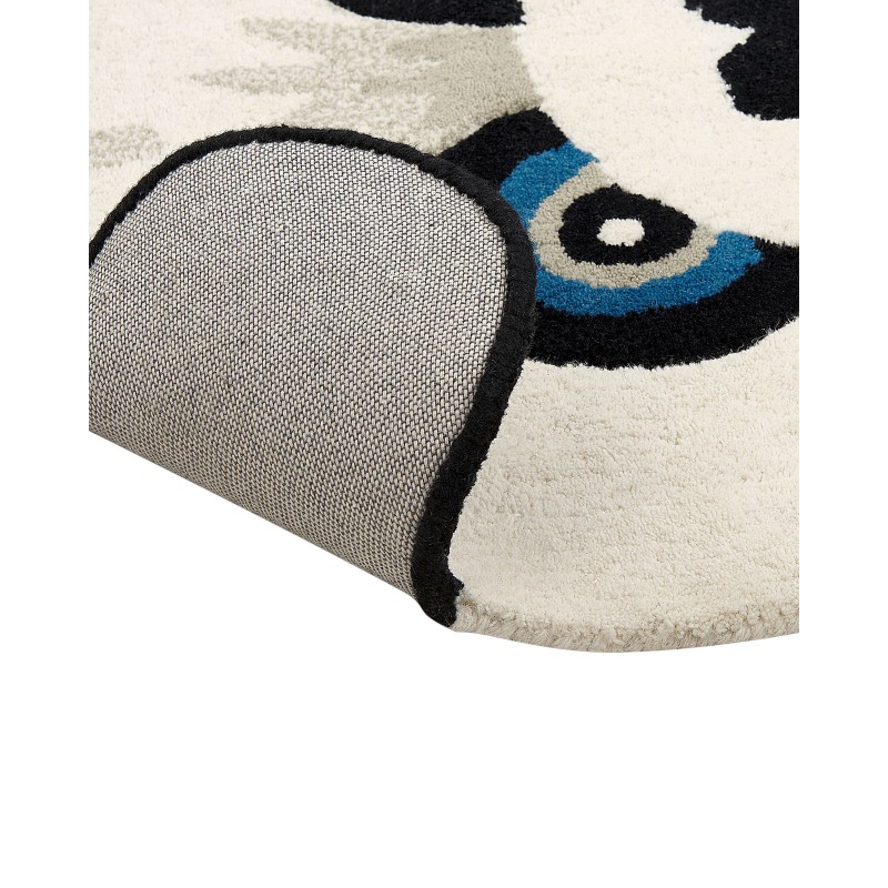 Dywan dziecięcy wełniany panda 100 x 160 cm czarno-biały JINGJING