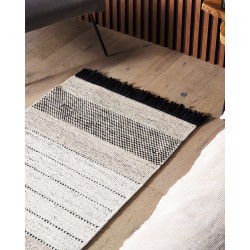 Dywan wełniany 80 x 150 cm beżowo-czarny YAZLIK