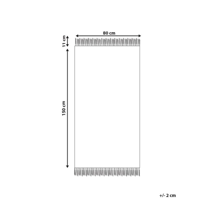 Dywan wełniany 80 x 150 cm beżowo-czarny YAZLIK