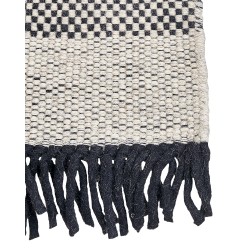 Dywan wełniany 80 x 150 cm beżowo-czarny YAZLIK