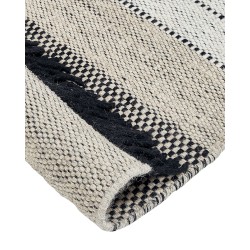 Dywan wełniany 80 x 150 cm beżowo-czarny YAZLIK