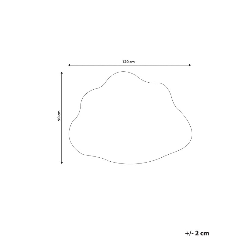 Dywan dziecięcy kształt chmury 90 x 120 cm zielony CUMULUS