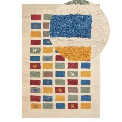 Dywan wełniany gabbeh 140 x 200 cm wielokolorowy MURATLI