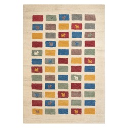 Dywan wełniany gabbeh 140 x 200 cm wielokolorowy MURATLI