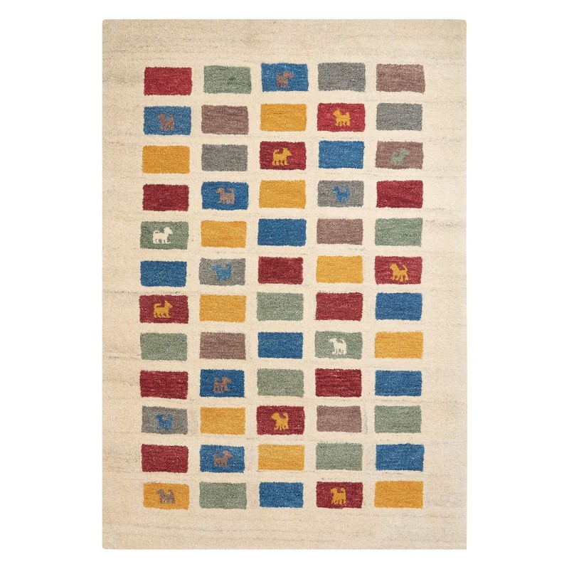 Dywan wełniany gabbeh 140 x 200 cm wielokolorowy MURATLI