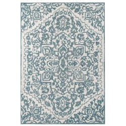 Dywan wełniany 160 x 230 cm biało-niebieski AHMETLI