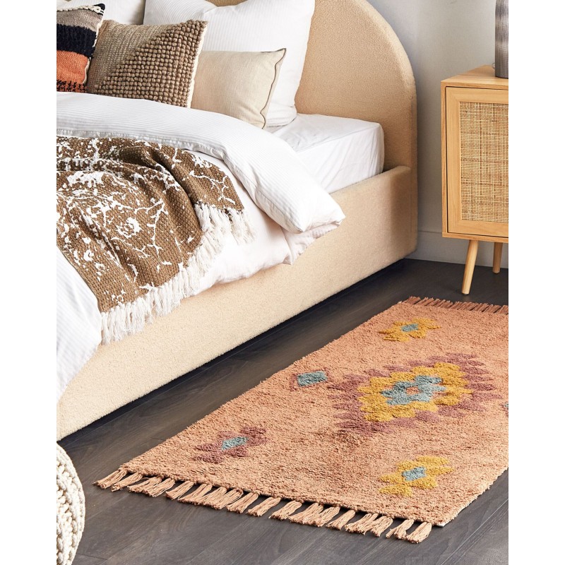 Dywan bawełniany 80 x 150 cm pomarańczowy IGDIR