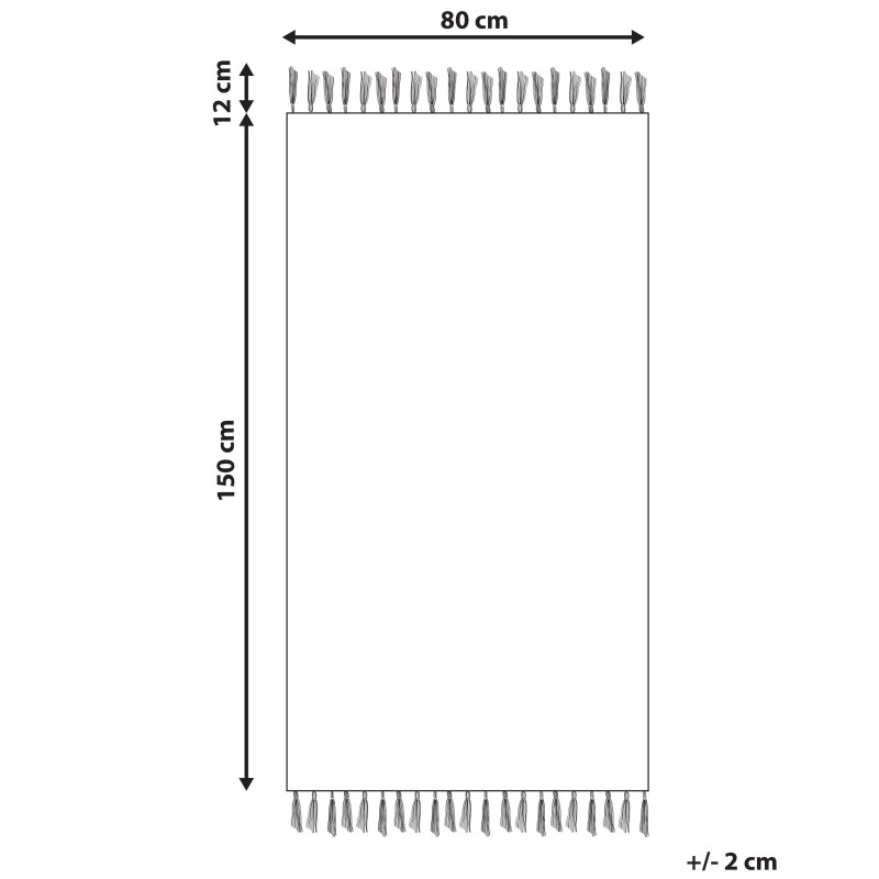 Dywan bawełniany 80 x 150 cm pomarańczowy IGDIR
