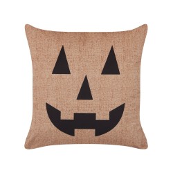 Poduszka dekoracyjna SEBES Welur 45 x 45 cm Beżowy Wzór abstrakcyjny