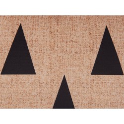 Poduszka dekoracyjna SEBES Welur 45 x 45 cm Beżowy Wzór abstrakcyjny