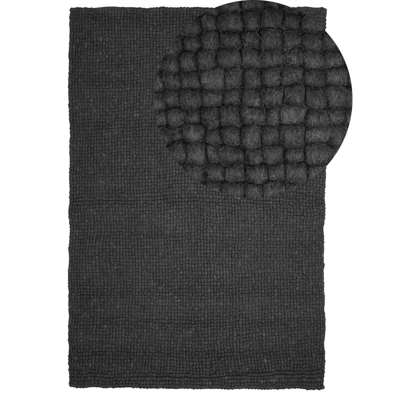 Dywan z filcowych kulek 160 x 230 cm ciemnoszary AMDO