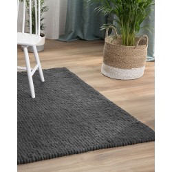 Dywan z filcowych kulek 160 x 230 cm ciemnoszary AMDO