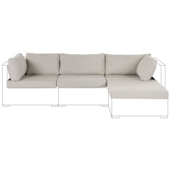 Komplet poszewek na poduchy ogrodowe SANO Piaskowy