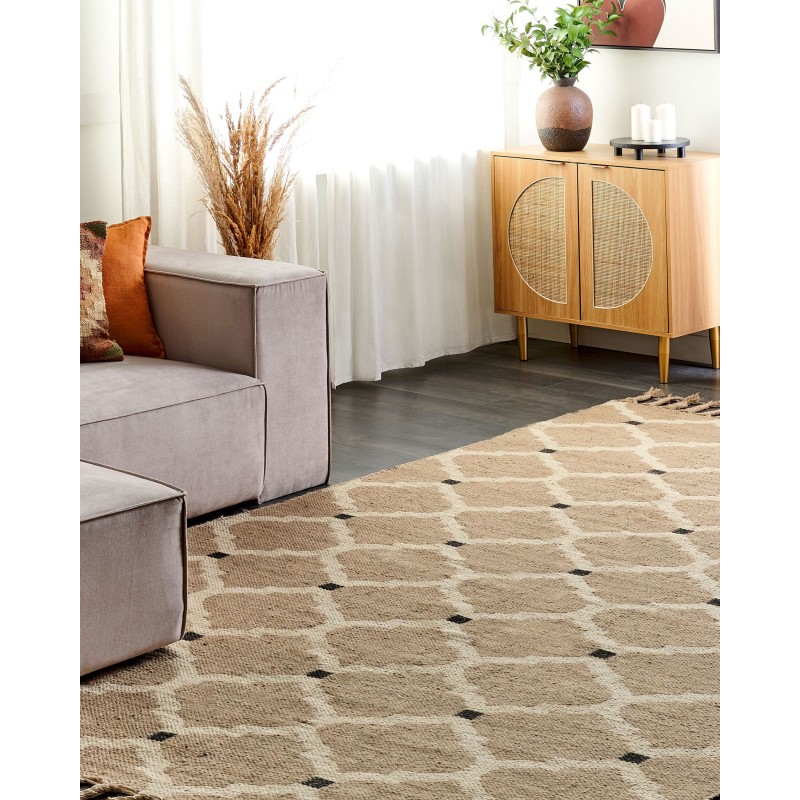 Dywan z juty 200 x 300 cm beżowy ORENCIK